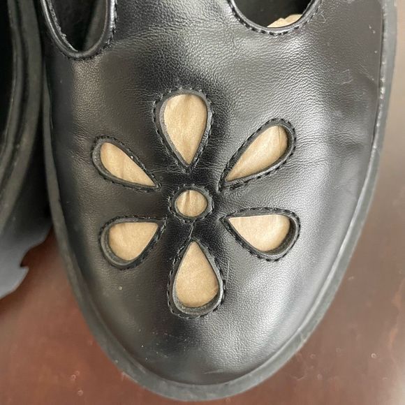 Lamoda ASOS Blossom Lug Sole T Strap Mary Jane Black 8 - Picture 7 of 8